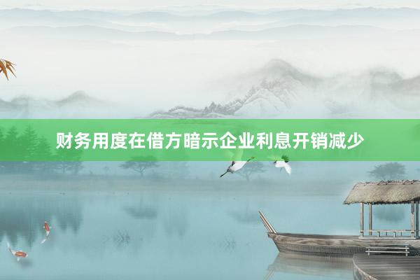 财务用度在借方暗示企业利息开销减少